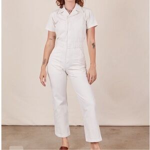 Big Bud Press Short Sleeve Jumpsuit in Vintage White Tee